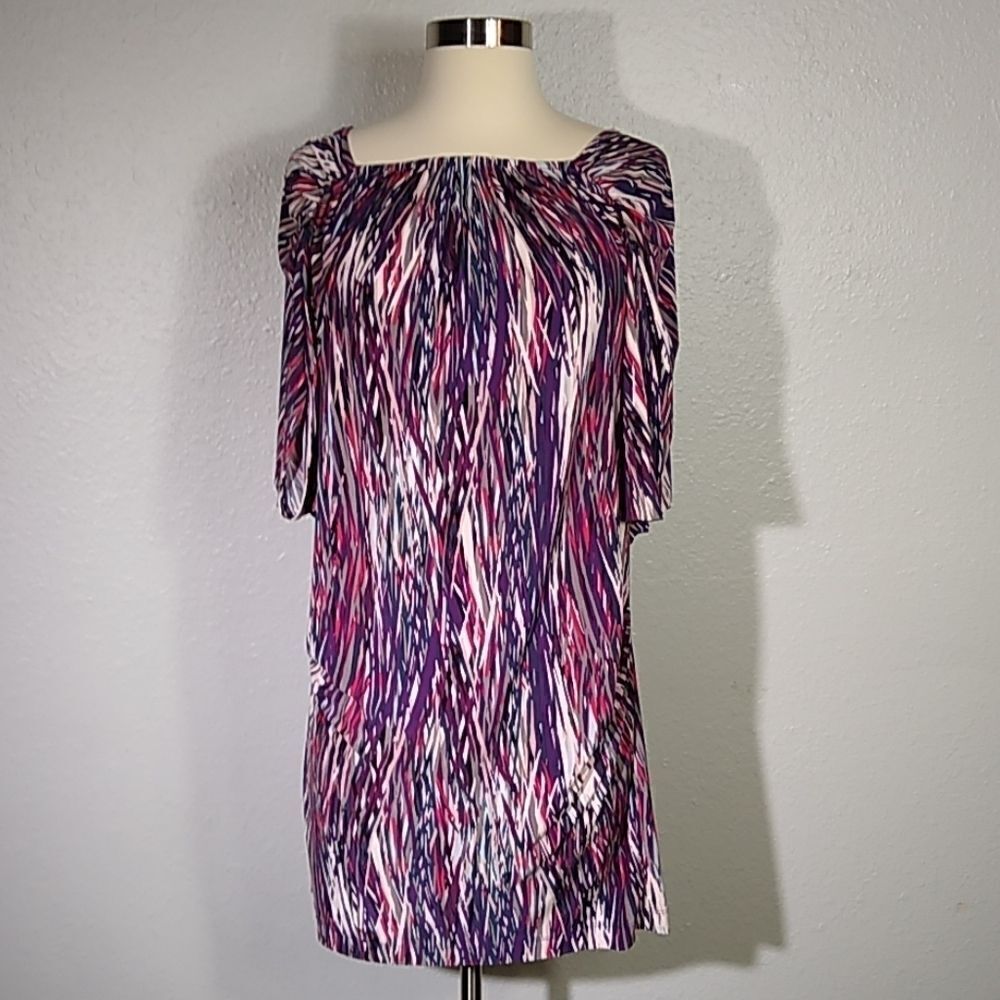 BCBG Generation Abstract Color Pattern Dress Md - image 1